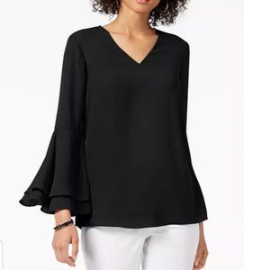 ALFANI Plus Bell-Sleeved Blouse